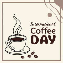 Hot Coffee Cup Celebrates International Coffee Day