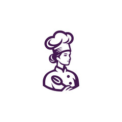 Pastry Chef Women Logo