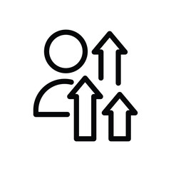 personal growth outline icon vector design good for web or mobile app