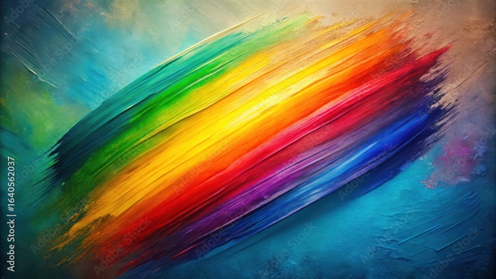 Poster vibrant hues in dynamic brushstrokes an abstract composition of color and texture