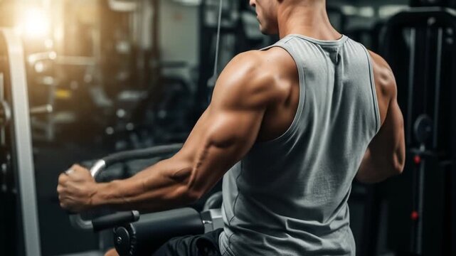Powerful Gym Workout: Back Exercise in Action