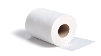 Fototapeta premium Single roll of white toilet paper (1)