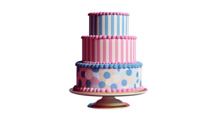 birthday cake isolated created with Generative 