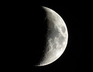 Half Moon Illuminating the Night Sky
