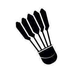 Badminton Shuttlecock, Simple Vector Icon, Badminton Sport items, Line Art, enthusiasts, vector illustration, activities and tournaments, feathers and cork, bat, game, Logo, silhouette,
