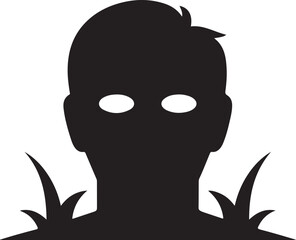 Open grave silhouette vector illustration design