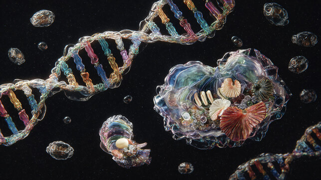 DNA Genetics Biology Molecular Science Genetic Structure Organism Cell Life Biological Evolution Microscopic Research Laboratory Genetic Information 