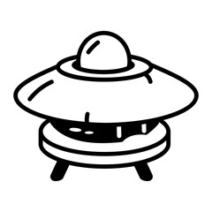 A drawing style icon depicting solar sensor

