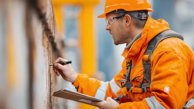 After completing a 12-hour shift of high-risk rope access construction, miners sign the work permit on the isolation safety control lock box.