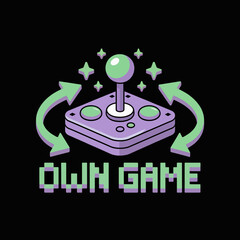 Retro arcade joystick icon for own game development and gaming nostalgia graphic design asset vector