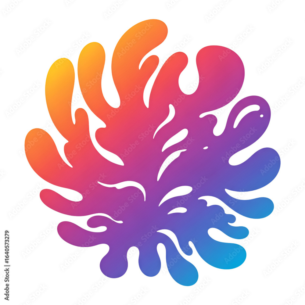 Poster abstract gradient shape illustration isolated on transparent background