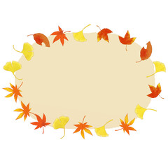 落ち葉のフレーム素材