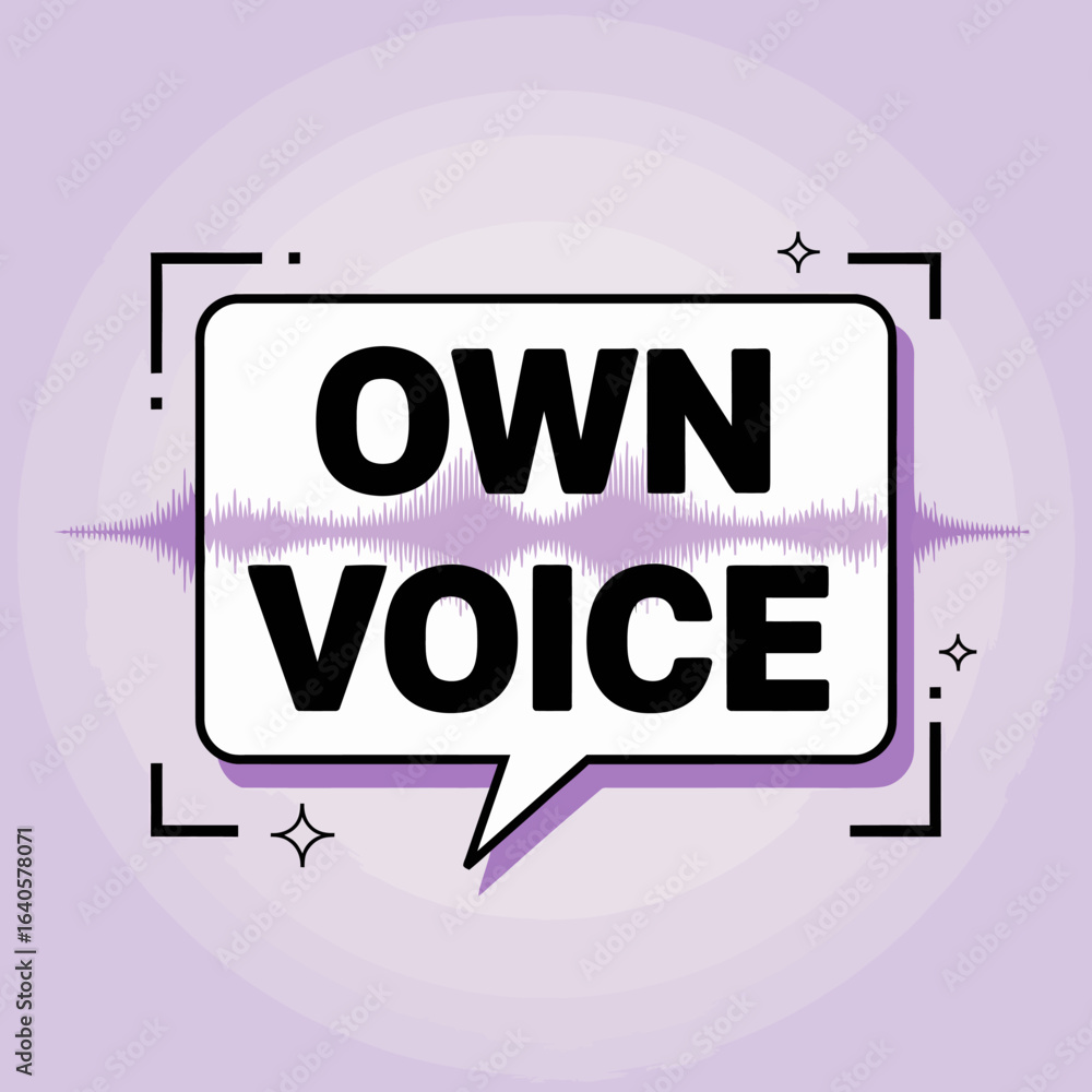 Poster conceptual illustration representing the power of individual expression and finding your unique voic