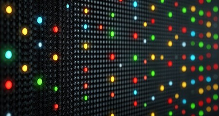 Colorful LED display grid