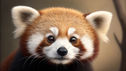 レッサーパンダの顔
