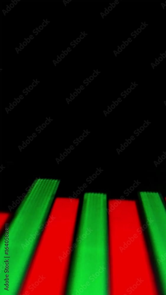 Poster closeup macro shot movement of stock graph displayed on led screen showing growth chart as economic 