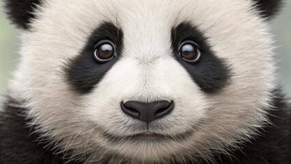 Fototapeta premium かわいいパンダの顔イメージ