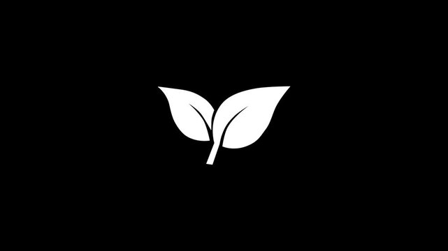 Abstract animation on tree leaves icon symbol CO2 icon.