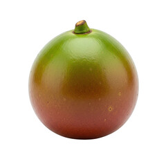 Ripe mangrove fruit with green and red hues isolated on a transparent background