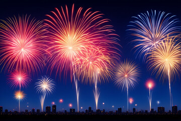 fireworks in the night sky