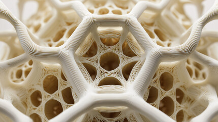 3D-printed lattice structure with geometric honeycomb design
