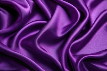 Obraz premium Deep purple satin fabric drapes in swirling folds