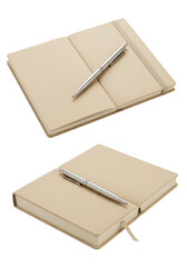 Notebook And Pen Isolated On Transparent Background A Photo