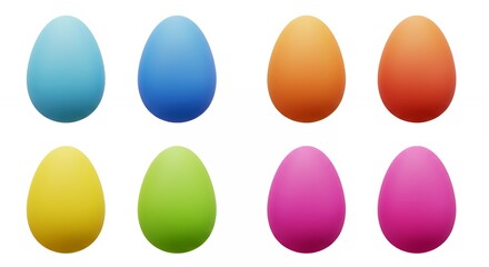 Colorful gradient eggs pattern design