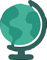 Abstract watercolor globe icon, isolated background. Global design for world travel and education