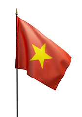 Realistic Illustration of the Vietnamese Flag with Transparent Background