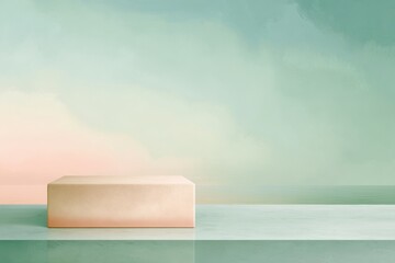Pastel podium on gradient backdrop for beauty brand campaigns, lifestyle blog headers, and elegant e-commerce backgrounds


