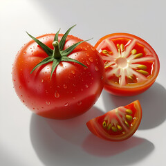 tomatoes on a white background