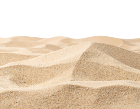 A serene view of undulating sand dunes, showcasing soft textures and gentle curves against a black background.