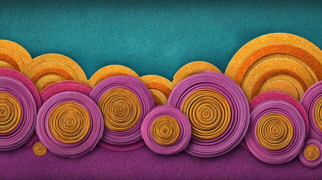 Abstract design with layered circles