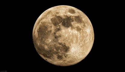 Fototapeta premium Night sky full moon close-up, astronomical photography, space exploration, dark background, wallpaper