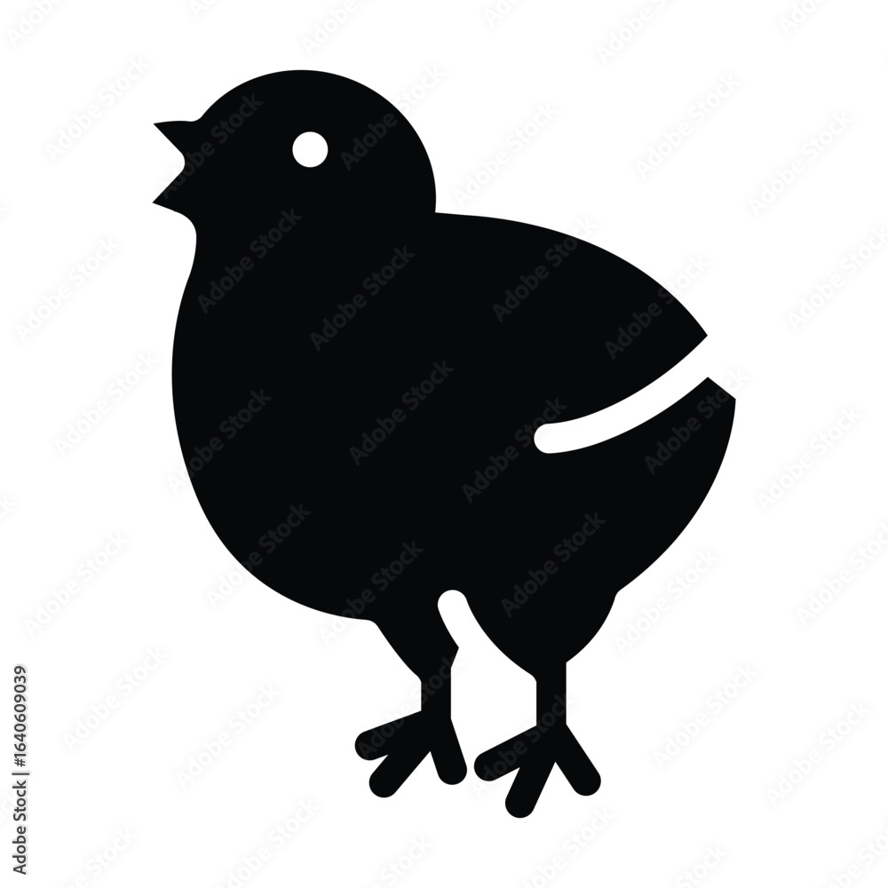 Poster chick solid icon vector design good for web or mobile app