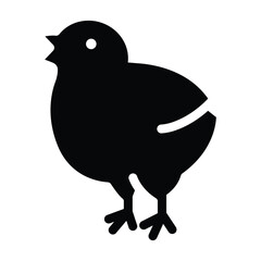 chick solid icon vector design good for web or mobile app