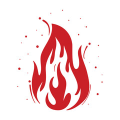 Set of fire icons  Flame design of different shapes  Bonfire images 
