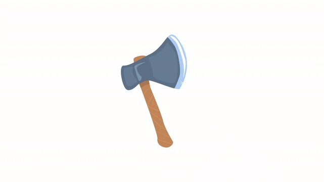 Axe with a wooden handle, great for adventurethemed designs. Perfect for camping, outdoor, and wilderness illustrations for all ages.