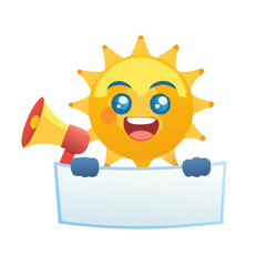 Sun singing at trumpet
