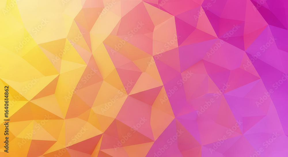 Poster abstract polygonal background with vibrant gradient colors: a modern geometric design for creative p