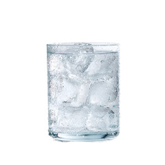 Transparent PNG available A Chilled Glass of Pure Water with Condensation and Ice