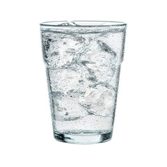 Transparent PNG available A Chilled Glass of Pure Water with Condensation and Ice