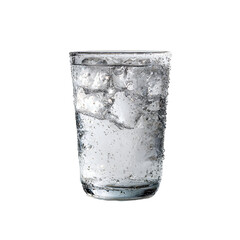 Transparent PNG available A Chilled Glass of Pure Water with Condensation and Ice