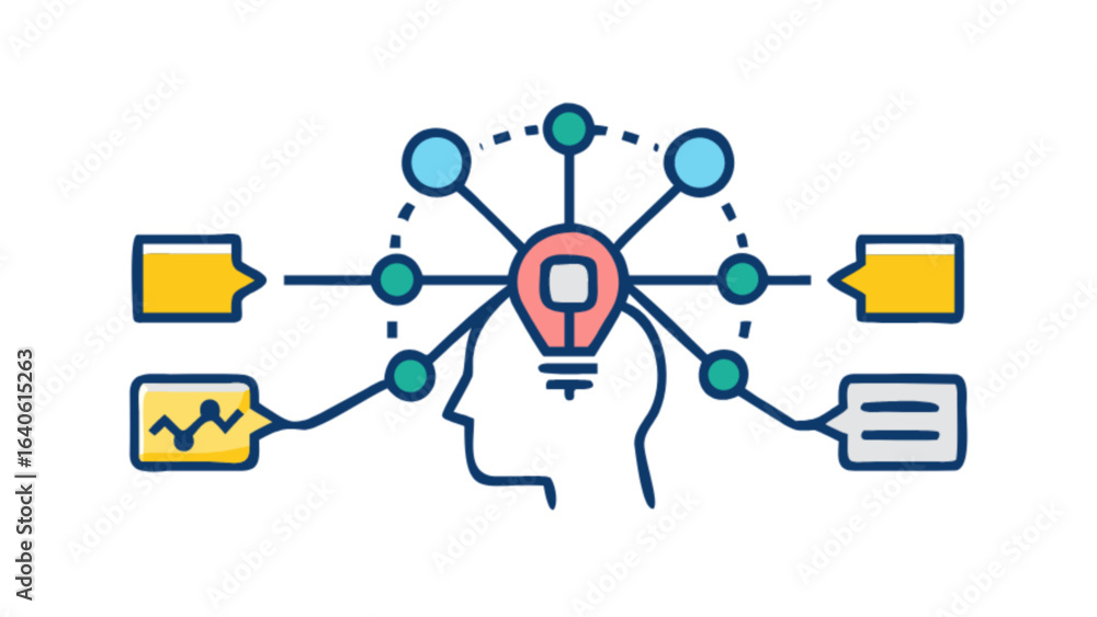 Poster idea generation brainstorming creative thinking process mind map innovation strategy and problem sol