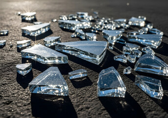 broken glass blocks