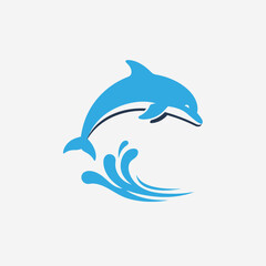 Fototapeta premium Green and blue icon of a refrigerator with leaf and cooling symbols.