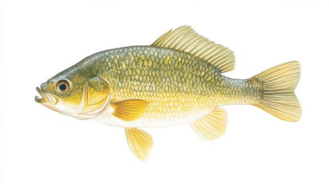 photograph of a bream isolated on a white background