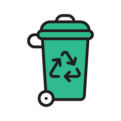 Get this amazing outline style icon of waste recycle