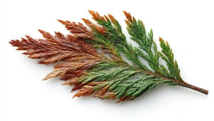 Close-up of a single, fern-like branch.  
